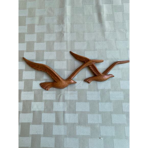 VTG 1981 Homco Seagulls in Flight Wall Decor 3D Wood Look Plastic - Picture 2 of 14
